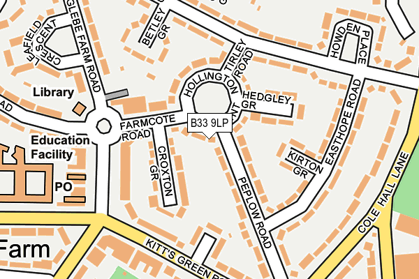 B33 9LP map - OS OpenMap – Local (Ordnance Survey) B33 9LP map - OS OpenMap – Local (Ordnance Survey)