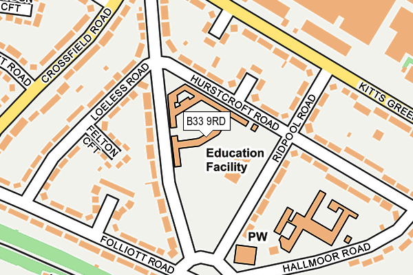 B33 9RD map - OS OpenMap – Local (Ordnance Survey) B33 9RD map - OS OpenMap – Local (Ordnance Survey)
