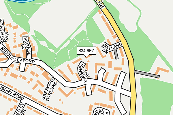 B34 6EZ map - OS OpenMap – Local (Ordnance Survey) B34 6EZ map - OS OpenMap – Local (Ordnance Survey)