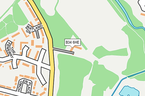 B34 6HE map - OS OpenMap – Local (Ordnance Survey) B34 6HE map - OS OpenMap – Local (Ordnance Survey)