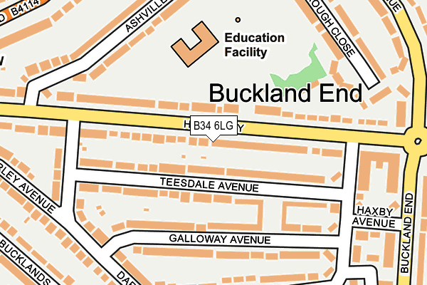 B34 6LG map - OS OpenMap – Local (Ordnance Survey) B34 6LG map - OS OpenMap – Local (Ordnance Survey)