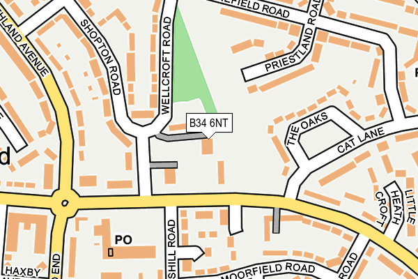 B34 6NT map - OS OpenMap – Local (Ordnance Survey) B34 6NT map - OS OpenMap – Local (Ordnance Survey)