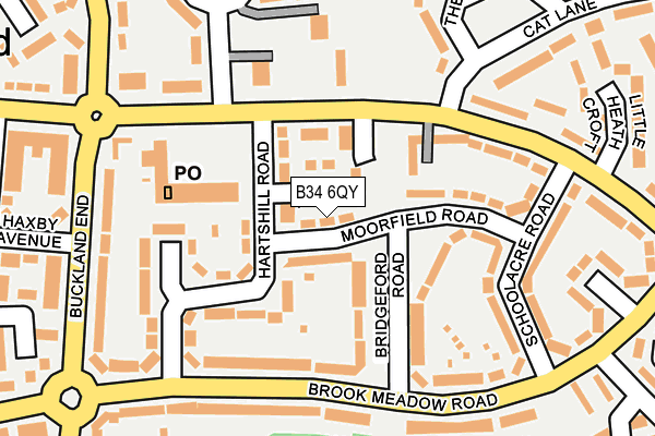 B34 6QY map - OS OpenMap – Local (Ordnance Survey) B34 6QY map - OS OpenMap – Local (Ordnance Survey)
