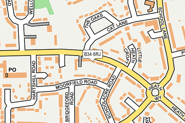 B34 6RJ map - OS OpenMap – Local (Ordnance Survey) B34 6RJ map - OS OpenMap – Local (Ordnance Survey)