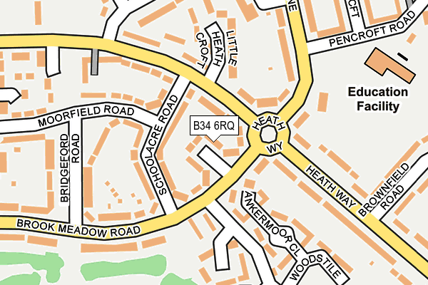 B34 6RQ map - OS OpenMap – Local (Ordnance Survey) B34 6RQ map - OS OpenMap – Local (Ordnance Survey)
