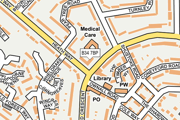 B34 7BP map - OS OpenMap – Local (Ordnance Survey) B34 7BP map - OS OpenMap – Local (Ordnance Survey)