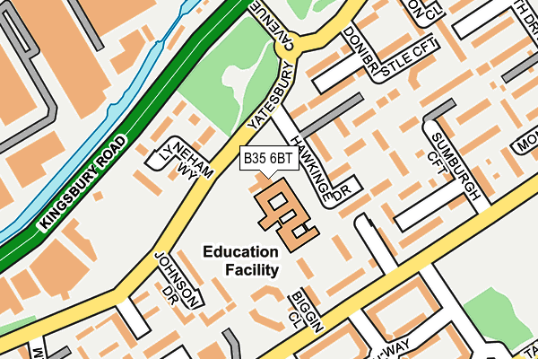B35 6BT map - OS OpenMap – Local (Ordnance Survey) B35 6BT map - OS OpenMap – Local (Ordnance Survey)