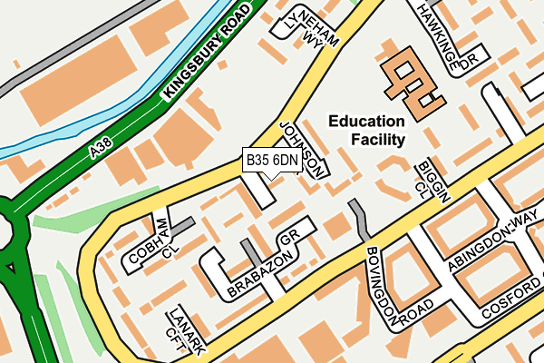 B35 6DN map - OS OpenMap – Local (Ordnance Survey) B35 6DN map - OS OpenMap – Local (Ordnance Survey)