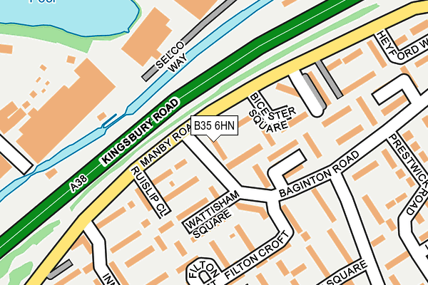 B35 6HN map - OS OpenMap – Local (Ordnance Survey) B35 6HN map - OS OpenMap – Local (Ordnance Survey)