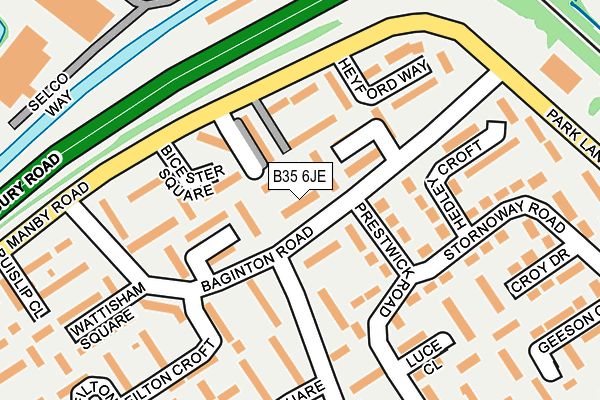 B35 6JE map - OS OpenMap – Local (Ordnance Survey) B35 6JE map - OS OpenMap – Local (Ordnance Survey)