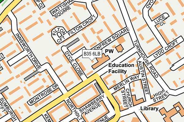 B35 6LB map - OS OpenMap – Local (Ordnance Survey) B35 6LB map - OS OpenMap – Local (Ordnance Survey)