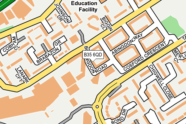 B35 6QD map - OS OpenMap – Local (Ordnance Survey) B35 6QD map - OS OpenMap – Local (Ordnance Survey)