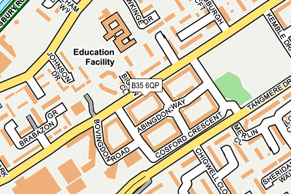 B35 6QP map - OS OpenMap – Local (Ordnance Survey) B35 6QP map - OS OpenMap – Local (Ordnance Survey)