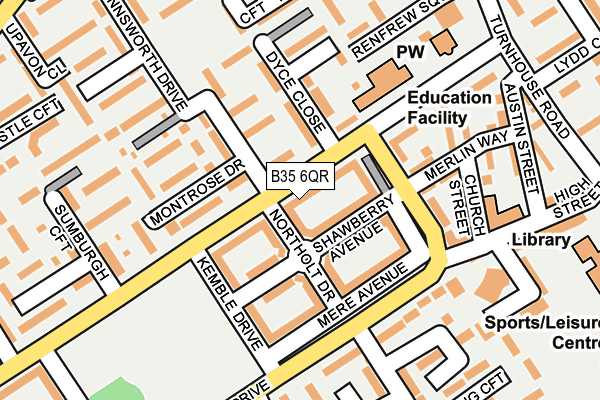B35 6QR map - OS OpenMap – Local (Ordnance Survey) B35 6QR map - OS OpenMap – Local (Ordnance Survey)