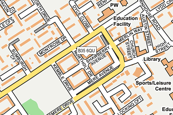 B35 6QU map - OS OpenMap – Local (Ordnance Survey) B35 6QU map - OS OpenMap – Local (Ordnance Survey)