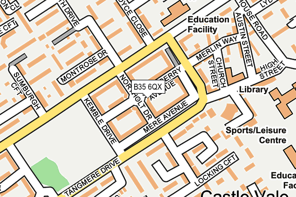 B35 6QX map - OS OpenMap – Local (Ordnance Survey) B35 6QX map - OS OpenMap – Local (Ordnance Survey)