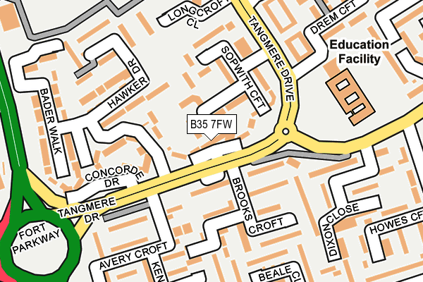 B35 7FW map - OS OpenMap – Local (Ordnance Survey) B35 7FW map - OS OpenMap – Local (Ordnance Survey)