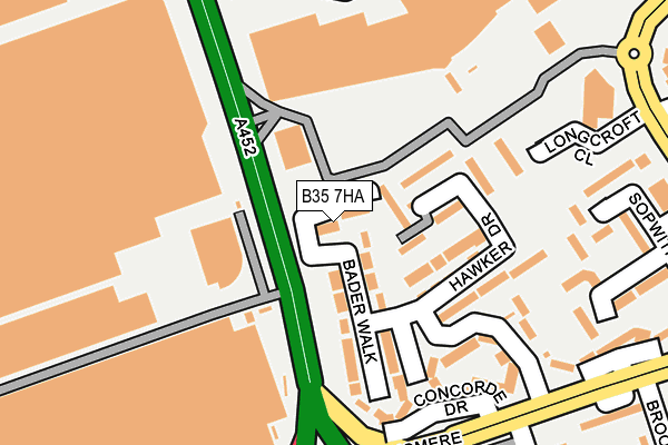 B35 7HA map - OS OpenMap – Local (Ordnance Survey) B35 7HA map - OS OpenMap – Local (Ordnance Survey)