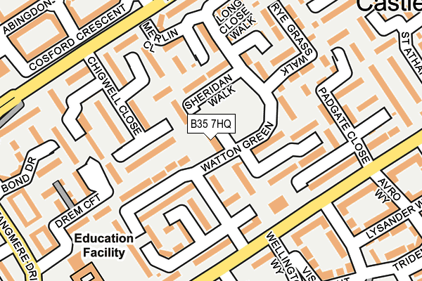 B35 7HQ map - OS OpenMap – Local (Ordnance Survey) B35 7HQ map - OS OpenMap – Local (Ordnance Survey)