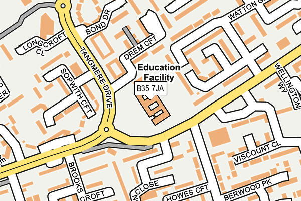 B35 7JA map - OS OpenMap – Local (Ordnance Survey) B35 7JA map - OS OpenMap – Local (Ordnance Survey)
