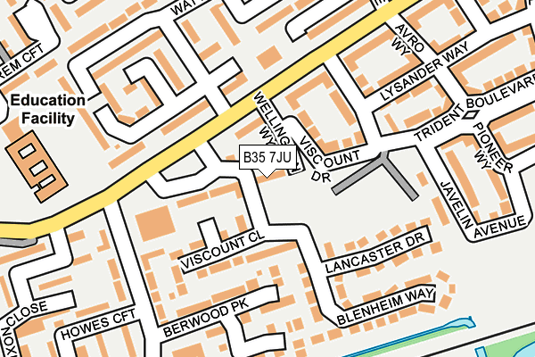B35 7JU map - OS OpenMap – Local (Ordnance Survey) B35 7JU map - OS OpenMap – Local (Ordnance Survey)
