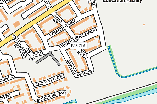 B35 7LA map - OS OpenMap – Local (Ordnance Survey) B35 7LA map - OS OpenMap – Local (Ordnance Survey)