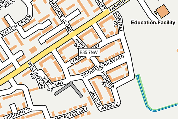 B35 7NW map - OS OpenMap – Local (Ordnance Survey) B35 7NW map - OS OpenMap – Local (Ordnance Survey)