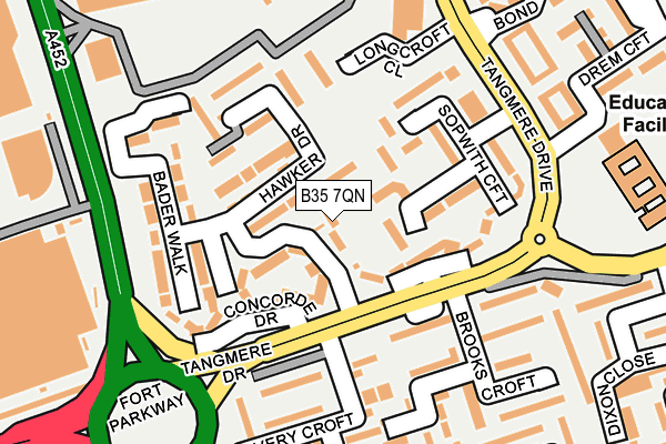 B35 7QN map - OS OpenMap – Local (Ordnance Survey) B35 7QN map - OS OpenMap – Local (Ordnance Survey)