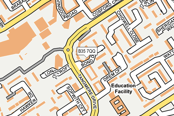 B35 7QQ map - OS OpenMap – Local (Ordnance Survey) B35 7QQ map - OS OpenMap – Local (Ordnance Survey)