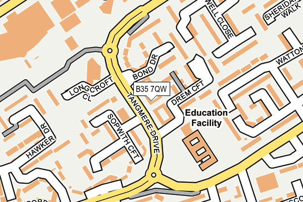 B35 7QW map - OS OpenMap – Local (Ordnance Survey) B35 7QW map - OS OpenMap – Local (Ordnance Survey)