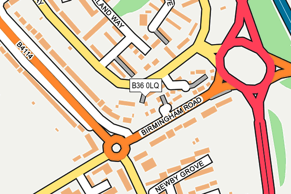 B36 0LQ map - OS OpenMap – Local (Ordnance Survey) B36 0LQ map - OS OpenMap – Local (Ordnance Survey)