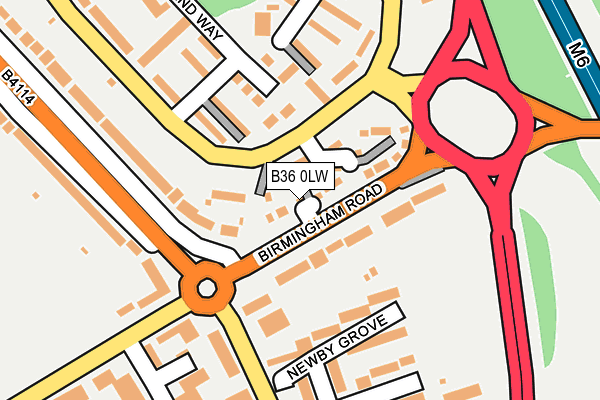 B36 0LW map - OS OpenMap – Local (Ordnance Survey) B36 0LW map - OS OpenMap – Local (Ordnance Survey)