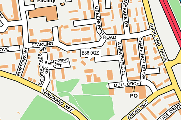 B36 0QZ map - OS OpenMap – Local (Ordnance Survey) B36 0QZ map - OS OpenMap – Local (Ordnance Survey)