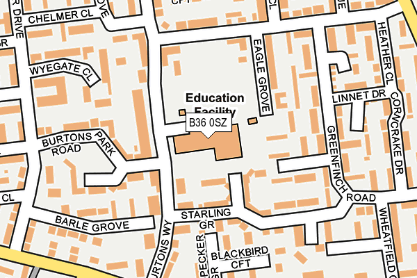 B36 0SZ map - OS OpenMap – Local (Ordnance Survey) B36 0SZ map - OS OpenMap – Local (Ordnance Survey)