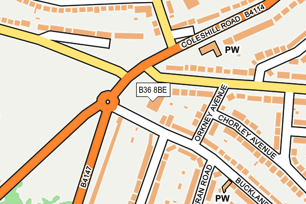 B36 8BE map - OS OpenMap – Local (Ordnance Survey) B36 8BE map - OS OpenMap – Local (Ordnance Survey)