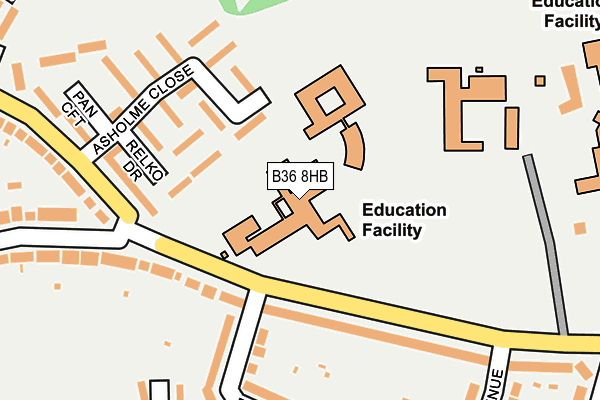 B36 8HB map - OS OpenMap – Local (Ordnance Survey) B36 8HB map - OS OpenMap – Local (Ordnance Survey)