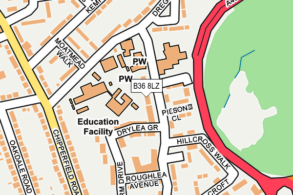 B36 8LZ map - OS OpenMap – Local (Ordnance Survey) B36 8LZ map - OS OpenMap – Local (Ordnance Survey)