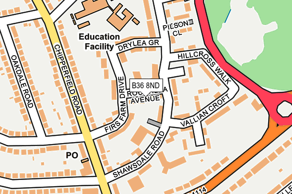 B36 8ND map - OS OpenMap – Local (Ordnance Survey) B36 8ND map - OS OpenMap – Local (Ordnance Survey)