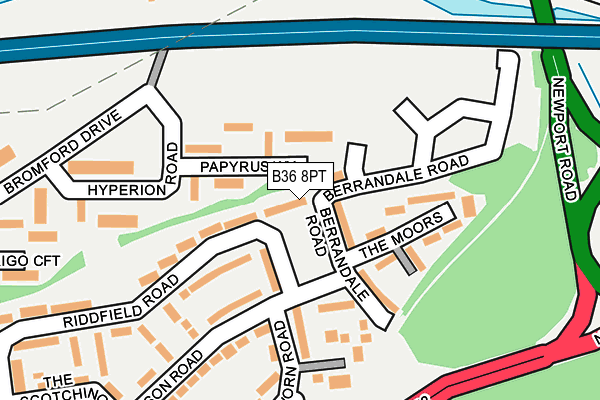 B36 8PT map - OS OpenMap – Local (Ordnance Survey) B36 8PT map - OS OpenMap – Local (Ordnance Survey)