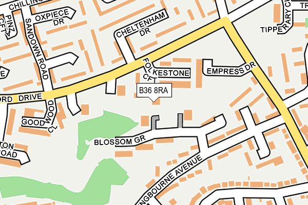 B36 8RA map - OS OpenMap – Local (Ordnance Survey) B36 8RA map - OS OpenMap – Local (Ordnance Survey)
