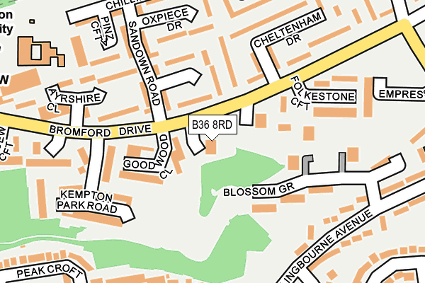 B36 8RD map - OS OpenMap – Local (Ordnance Survey) B36 8RD map - OS OpenMap – Local (Ordnance Survey)