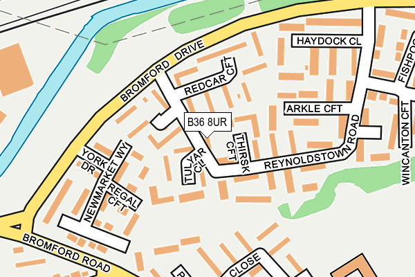 B36 8UR map - OS OpenMap – Local (Ordnance Survey) B36 8UR map - OS OpenMap – Local (Ordnance Survey)