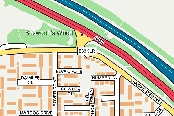 B36 9LR map - OS OpenMap – Local (Ordnance Survey) B36 9LR map - OS OpenMap – Local (Ordnance Survey)