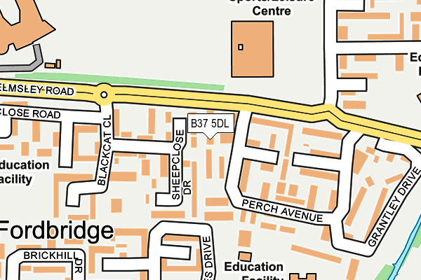 B37 5DL map - OS OpenMap – Local (Ordnance Survey) B37 5DL map - OS OpenMap – Local (Ordnance Survey)