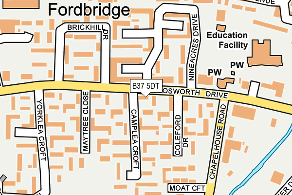 B37 5DT map - OS OpenMap – Local (Ordnance Survey) B37 5DT map - OS OpenMap – Local (Ordnance Survey)