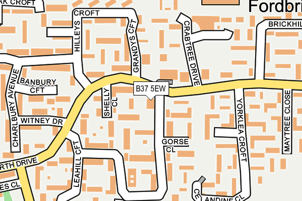 B37 5EW map - OS OpenMap – Local (Ordnance Survey) B37 5EW map - OS OpenMap – Local (Ordnance Survey)