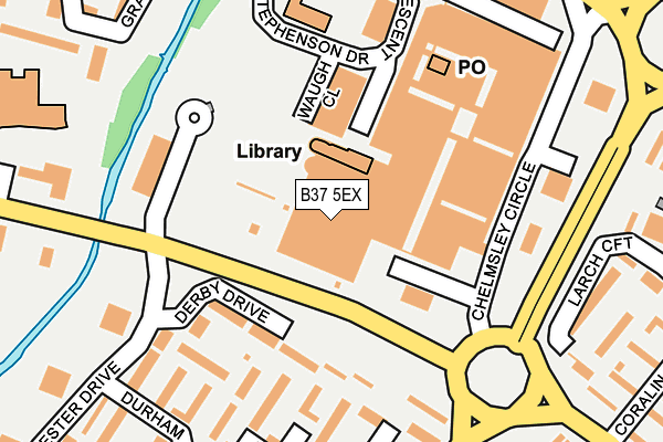 B37 5EX map - OS OpenMap – Local (Ordnance Survey) B37 5EX map - OS OpenMap – Local (Ordnance Survey)