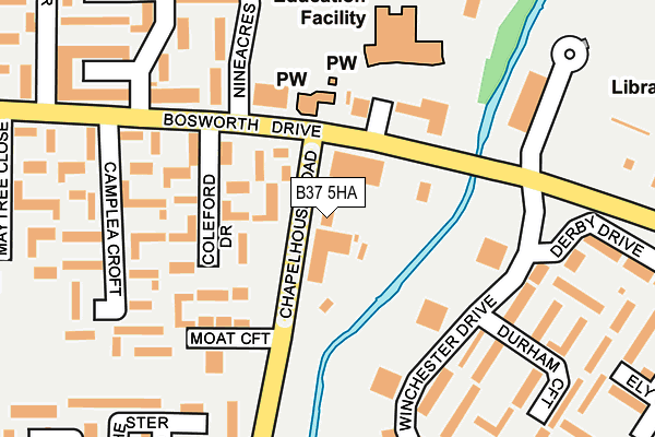B37 5HA map - OS OpenMap – Local (Ordnance Survey) B37 5HA map - OS OpenMap – Local (Ordnance Survey)