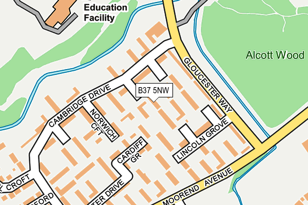 B37 5NW map - OS OpenMap – Local (Ordnance Survey) B37 5NW map - OS OpenMap – Local (Ordnance Survey)