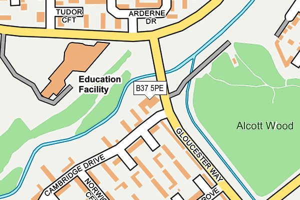 B37 5PE map - OS OpenMap – Local (Ordnance Survey) B37 5PE map - OS OpenMap – Local (Ordnance Survey)